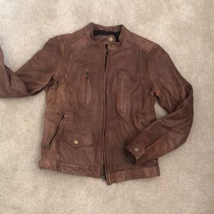 Banana Republic distressed leather jacket size Sm
